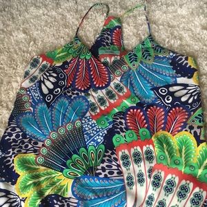 Karlie racer back tank with feather print